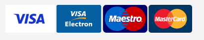 Akceptowane karty płatnicze: VISA, VISA Electron, Maestro, MasterCard